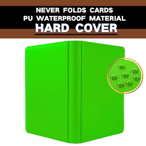 Image of 1000+ Pockets Trading Card Binder, 16-Pocket Card Ablum Compatible with MTG,Sports Cards & Other Standard Size Trading Cards (Hight Green)