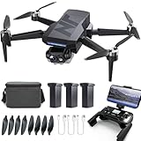 3-Axis Gimbal GPS Drone with 4K Camera, 90 Min Long Flight Time,3280 FT Long Control Range, Auto Return, Follow Me, Brushless Motor, 5G FPV RC Quadcopter for Beginners(Under 249g)