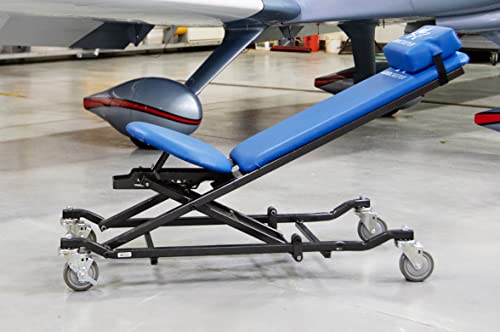 AeroCreeper - Adjustable Height Mechanics Creeper - Deluxe Model with 4-inch casters - Manually Operated (NOT Power-Lift Model)