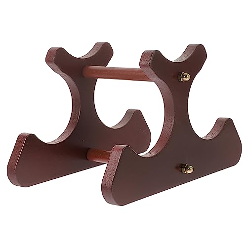 Soporte para botellas de vino de madera rojo oscuro miniatura 1
