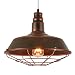 Produktbild J.W. Loft Pendellampe Eisentopf Deckel Industrie Retro Vintage Pendelleuchte Küche Decke Hängelampe Schirm E27 1 Lichter Höhenverstellbar Cafe Bar Wohnzimmer Rot Rost