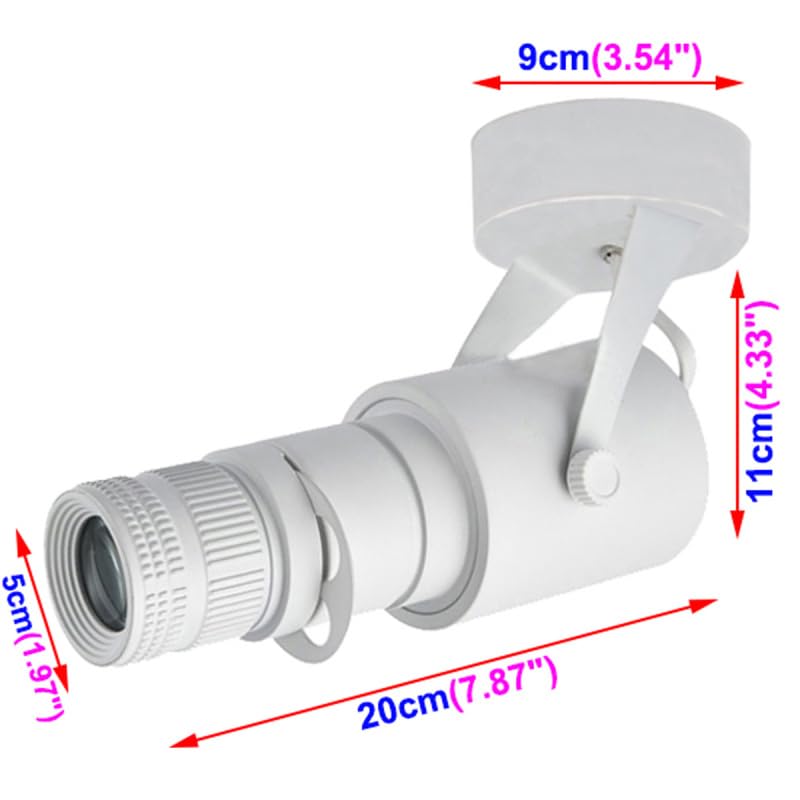 LUMINTURS 30W LED Ceiling Picture Spot Downlight Focus Adjustable Zoom Zoomable Lamp Fixture Light White Finish Warm white