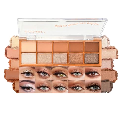 Hxssll Matte Eyeshadow Palette, Cool Taupe Grey Brown Eye Shadow, Ash Brown Charcoal Eyeshadow, Soft Blendable Smokey Makeup, Long Lasting Waterproof Eyeshadow for Daily Office Smokey Look, Sombra de Ojos 06 2Pcs