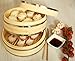 10 Inch (25.4cm) Premium Organic Bamboo Steamer by Harcas. Large 2 Tiers with Lid. Strong, Durable. Best for Dim Sum, Vegetables, Meat and Fish. Hand Made. Chopsticks Included