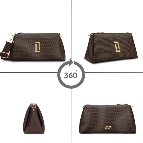 Image of Lavie Luxe Women's Tory26 3-Compartment Crossbody Sling Bag | Ladies Purse Handbag | Gift for Women