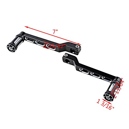 image for Anzio Motorcycle Black CNC Edge-Cutting Heel/Toe Gear Shifter Pedal Sh