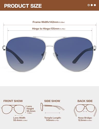 Image of BIRCEN Polarized Aviator Sunglasses Womens: Acetate Glasses UV Protection
