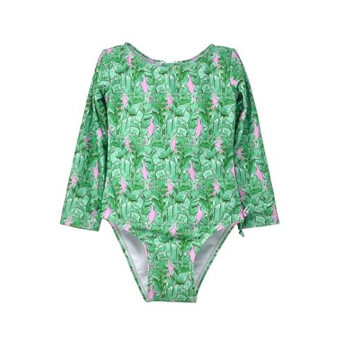 Image of Flap Happy Baby Girls' UPF 50+ Charlie L /S Rash Guard Swimsuit