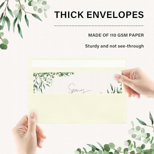 100 Pack #10 Business Envelopes, Self Seal Standard Ivory Envelopes for Secure Business & Legal Mailing, Office, Checks, Letter, Invoices, 4 1/8 x 9 1/2 Inches