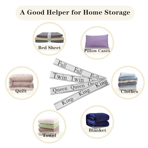 image for Maletnd 12 Pieces Bed Sheet Organizer Bands, Closet Organization Sheet