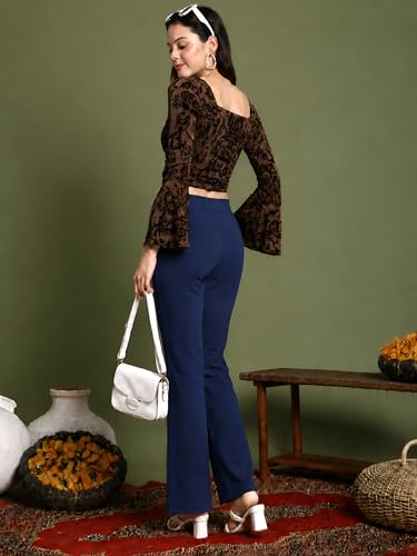 Image of Stylish Straight Fit Trouser for Women Trendy High Waist Trousers for Casual Wear
