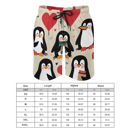 Mens Shorts Love Animals Men Swim Trunks Quick-Dry Beach Shorts with Drawstring Pocket Bathing Suit2