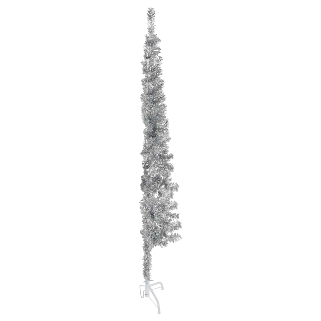 Árbol de Navidad artificial de 150 cm con 176 puntas, para salón, pasillo, balcón, ahorro de espacio, con soporte estable de acero y PVC