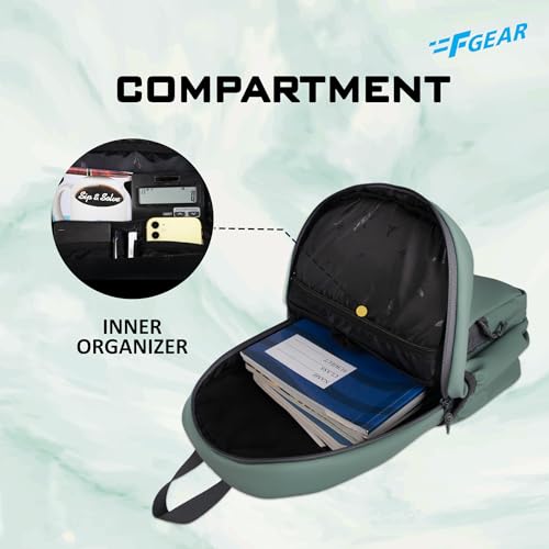 Image of F Gear Blaze Pista 10L Daypack | Compact Lightweight Small Bag | 1 Compartment with 4 Pockets | Durable Art Leather, Stylish & Comfortable | Water-Resistant | Perfect for Daily Use, College & Travel