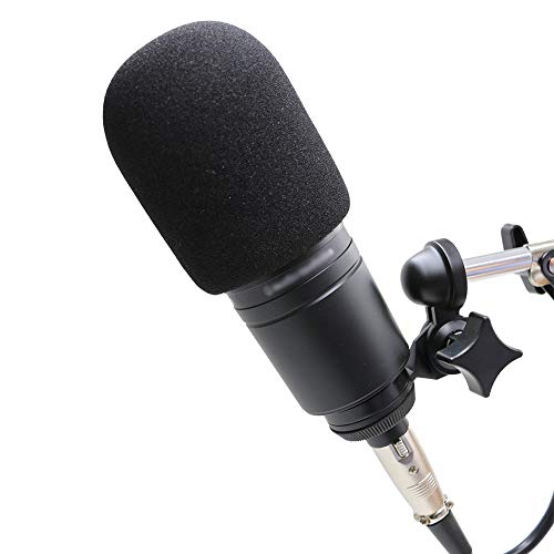 YOUSHARES 2er-Pack AT2020 Popschutz - Große Mikrofon Pop-Filter Windschutz für Audio Technica AT2020 und andere große Mikrofone Mikrofonschutz Schaumstoff (Schwarz)