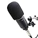 YOUSHARES Foam Mic Windscreen - Large Size Microphone Cover for Audio Technica AT2020 and Other Large Microphones, As a Pop Filter (Black)
