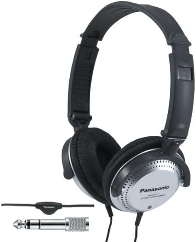 Panasonic Stereo Headphones On Ear Headphones with XBS Port, Integrated Volume Controller and Lightweight Foldable Design - RP-HT227-K (Black & Silver)