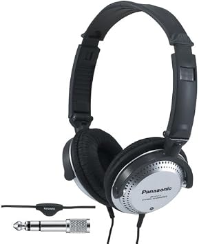 Panasonic Stereo Headphones On Ear Headphones with XBS Port, Integrated Volume Controller and Lightweight Foldable Design - RP-HT227-K (Black & Silver)