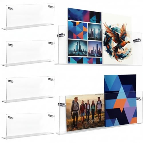 6 Pack Clear Acrylic Magazine Holder