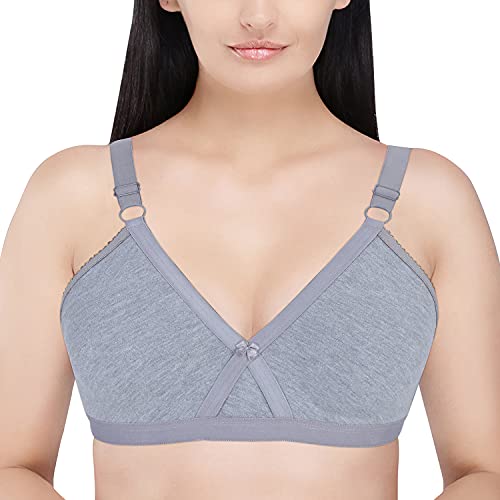 Image of Women's Poly Cotton Non-Padded Wire Free Full Coverage Bra