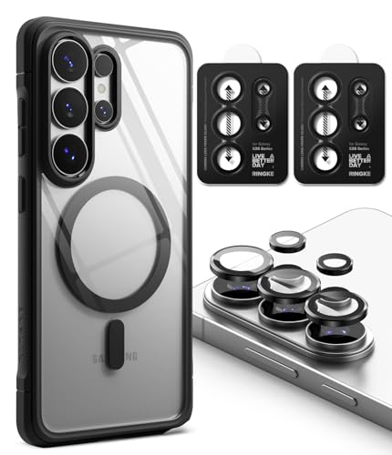 Coque Samsung S26 Ultra antichoc magnétique transparente Ringke Fusion Bold avec protège-objectif