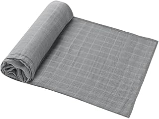 Vicloon Muslin Swaddle Blankets, Soft Solid Baby Bamboo Cotton Receiving Blankets for Boys and Girls, Baby Swaddle Blanket Newborn Swaddle Wrap, 1 Packs 120 X 120 cm