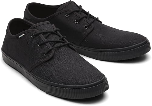 TOMS Mens Carlo Lace Up Sneakers Shoes Casual - Black2