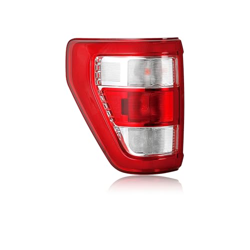 AutoZest Halogen Pickup Tail Light Compatible With 2021-2023 Ford F150 XL XLT Pickup Taillight Rear Brake Lamp Signal Assembly w/o Blind Spot with Bulbs and Harnesses Left Driver Side ML3Z13405F