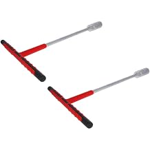 Utoolmart Rubber Coated T Handle 17mm Hex Hexagon Socket Wrench Spanner Tool 2 pcs