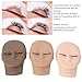 Lash Mannequin Head High Simulation Reusable Eyelash Extension Practice Mannequin with Replaceable Eyelids for Beauty Training Dark Brown Light Brown Pink 3pcs