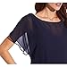 Adrianna Papell womens Chiffon Overlay Sheath Cocktail Dress, Navy, X-Large US