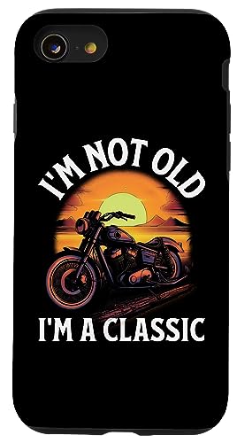 Im Not Old Im a Classic �o�C�N �a���� ���̓� �o�C�N �X�}�z�P�[�X iPhone SE (2020) / 7 / 8 �p