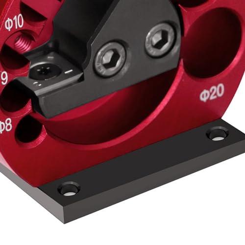 Dübelbohrmaschine Jig Kit, 8mm bis 20mm 8 Löcher einstellbare Dübelschneider Dübelplatte mit Hartmetallklinge, elektrische Bohrer Fräsen Dübel Rundstab Hilfswerkzeug