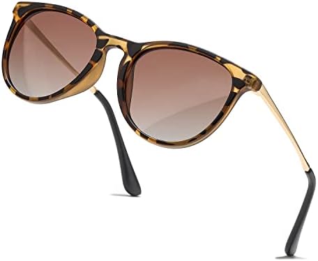 SUNGVG Kids Polarized Sunglasses for Little Girls Boys Juniors Teenagers,100% UV Protection for Children Age 3-9(Gradient Brown Lens/Leopard Frame)