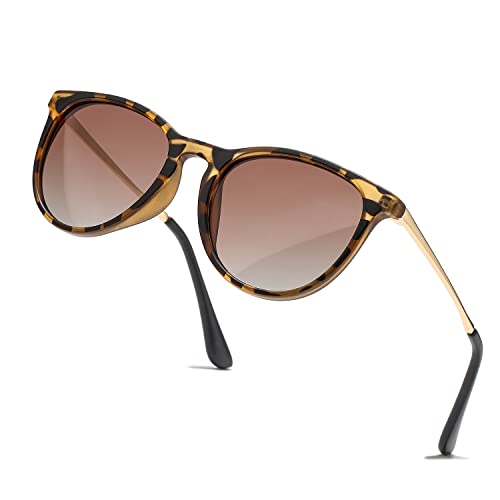 Sungvg Kids Polarized Sunglasses For Little Girls Boys Juniors Teenagers,100% Uv Protection For Children Age 3-9(Gradient Brown Lens/Leopard Frame) #TOP21