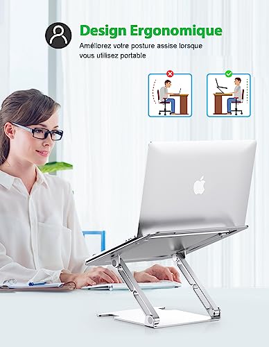 Support PC portable ergonomique Glangeh compatible MacBook Pro et tablette - 2