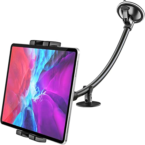 Windshield Car Tablet Mount, Woleyi Car/Truck Window Dashboard Phone Ipad Holder With Long Arm Suction Cup For Ipad Pro 9.7, 11, 12.9 /Air/Mini, Galaxy Tabs, Iphone, More 4-13" Cell Phones And Tablets #TOP12