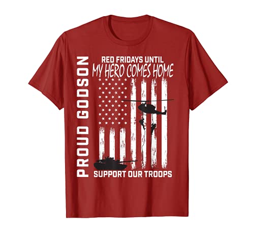 Madrina Padrino Rojo Viernes Apoyo Militar Tropas Bandera Camiseta