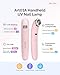 MelodySusie Ergonomic Handheld Cordless UV Nail Lamp with LCD Display & 2 Timers, P-Art01A Rechargeable Mini UV LED Light Flash Cures All Soft Gels, Especially Rhinestone Glue & Liner Gel Pink