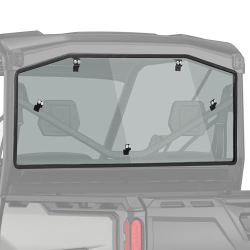 KEMIMOTO Dark Tinted Rear Windshield Compatible with Can-Am Defender & Defender Max HD5/HD8/HD9/HD10 2016-2026, Sun Protection&UV-Proof Rear Window, Polycarbonate Windscreen