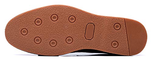 Sanyge Men's Urban Dress Shoes Leather Oxford Shoes Lace Up Classic Workout Flats(Sanyge7008Black46)
