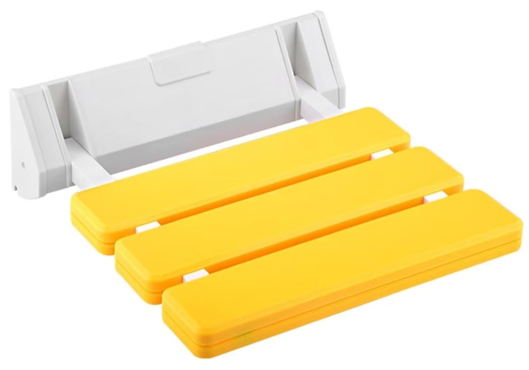 FreeTec Siège de Douche Pliable Montage Mural 130 kg Jaune