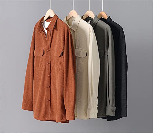 Veste en velours côtelé homme revers classiques finition rétro