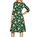 Long Sleeve Dress for Women Loose Fashion Print Outfits 2025 Fall Crewneck Vacation Dress Flowy Casual Midi Dresses