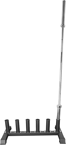 Miniatura 2 de Luwint Soporte de barra independiente, soporte de piso vertical de 6 barras para barras olímpicas de 2 pulgadas