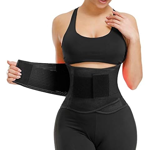 VENUZOR Waist Trainer Belt for Women - Waist Cincher Trimmer - Slimming Body Shaper Belt - Sport Girdle Belt (UP Graded) (Z1-Black, M) Cover