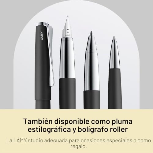 Bolígrafo Lamy Studio Black: escritura fluida con recambio M 16 y elegante cuerpo de acero 6