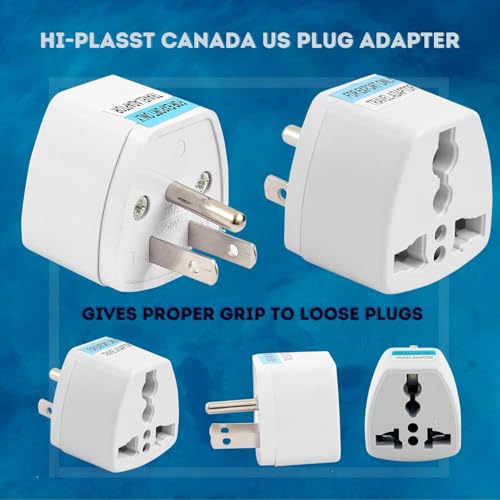 Image of Type-B USA Converter Plug (Pack of 3) India to Canada Travel Adapter for USA, Canada, Mexico, Brazil, Philippines, Cuba, Thailand, Taiwan, Japan, Panama 3pin Plug