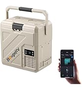 Amazon.co.jp: 【リン酸鉄電池内蔵可能】BougeRV ポータブル冷蔵庫 20L