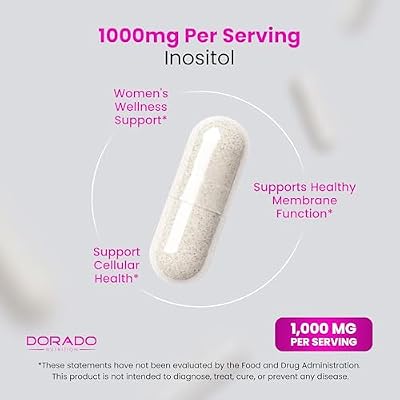 Inositol Capsules (Myo Inositol) (1000mg Per Serving 120 Capsules) Myo Inositol Supplement for Women Hormone Balance Support - Vegan Safe - Third Party Tested - Gluten Free & Made in USA (120 Count)